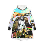Colorful Unisex Hooded Blanket - Cozy Artful Wear for All Occasions
