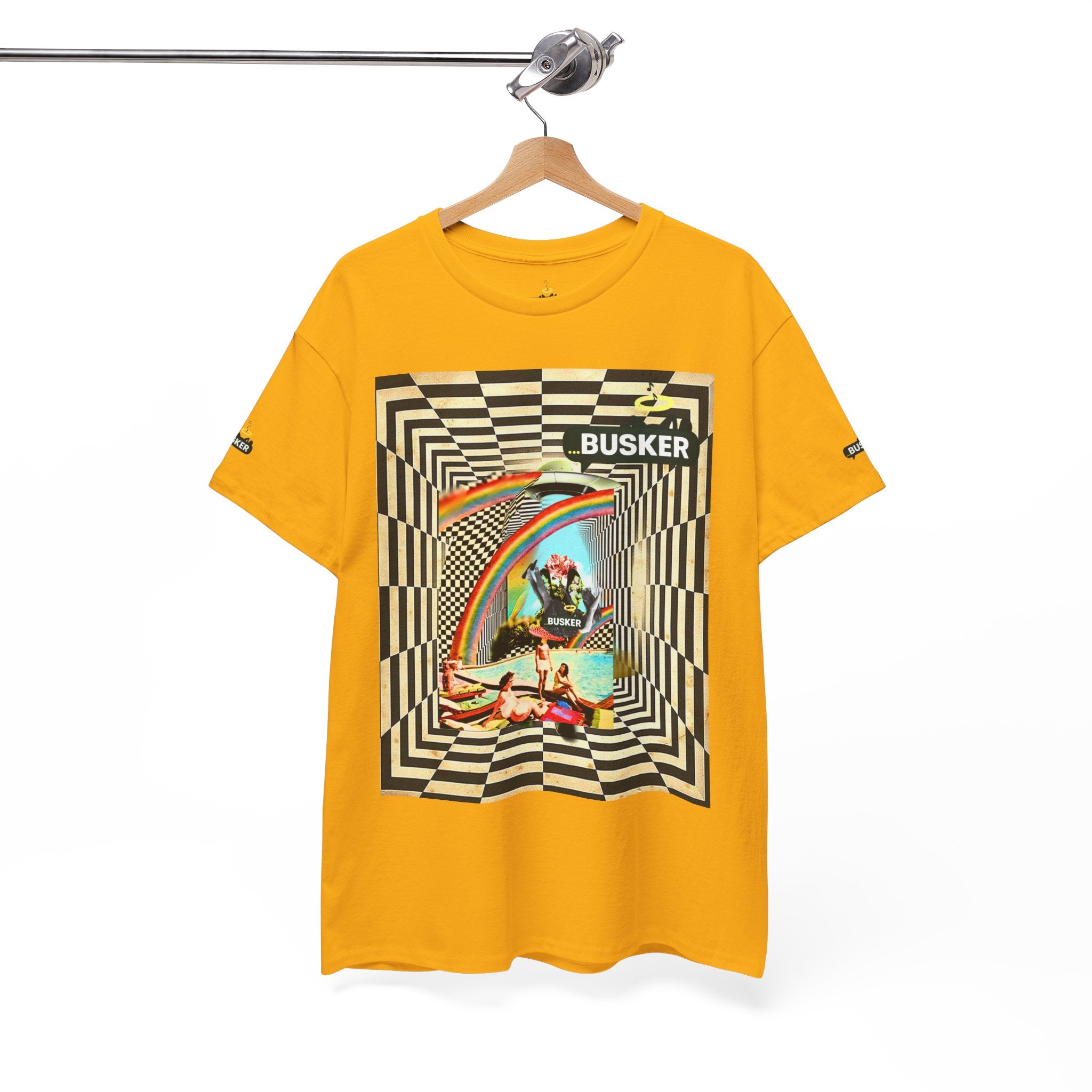 Retro Busker Graphic Tee - Unisex Heavy Cotton
