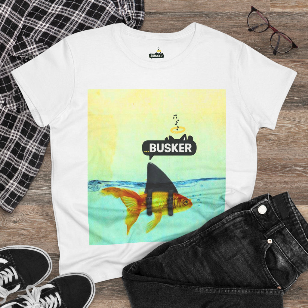 Busker Graphic Tee for Music Lovers, Comfortable Cotton Shirt, Gift for Musicians, Everyday Casual Wear, Concert Attire, Summer Fashion