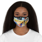 Busker-Themed Fitted Face Mask | Unique Art Design for Music Lovers