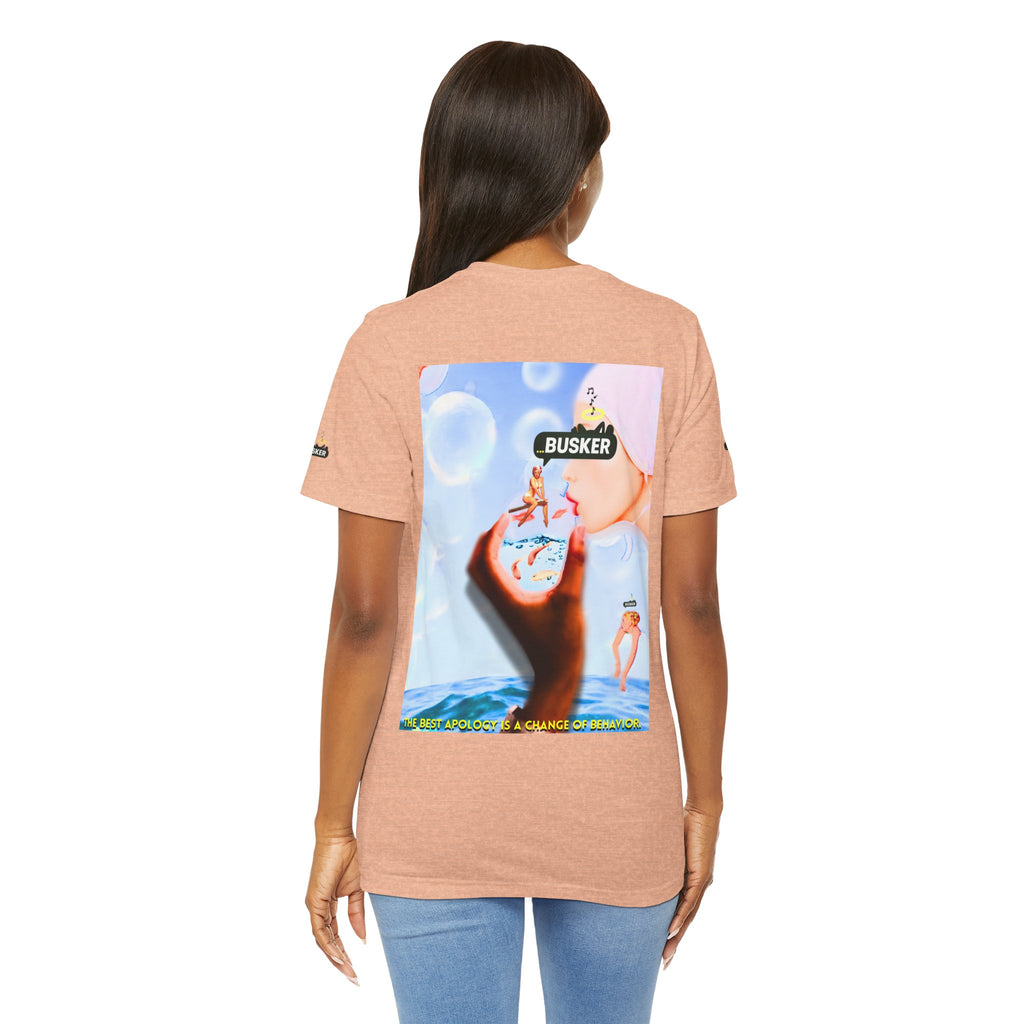 Busker Vibe Unisex Jersey Tee – Colorful Artistic Design for Summer Fun