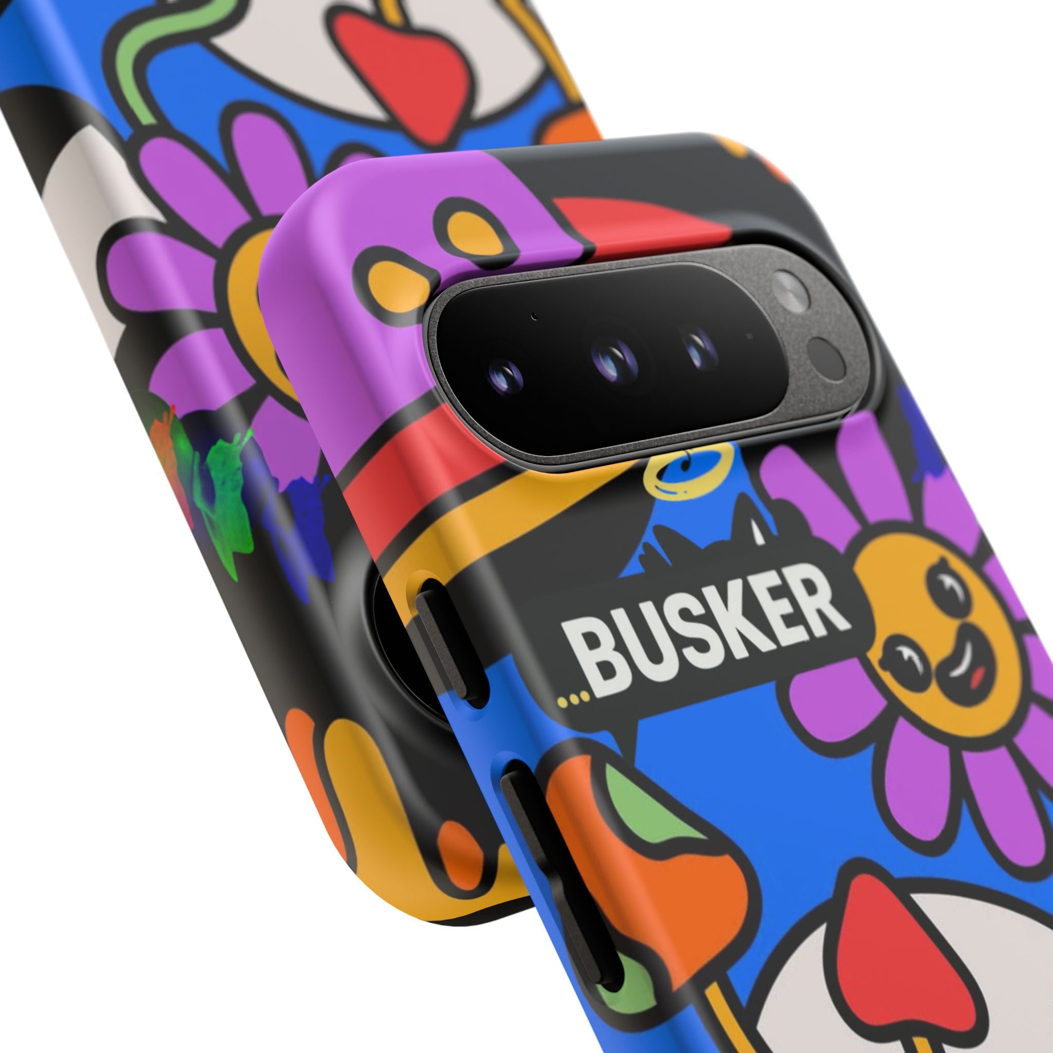 Colorful Phone Case, Cute Phone Accessories, Gift for Music Lovers, Fun Tech Gear, Unique Floral Design Case