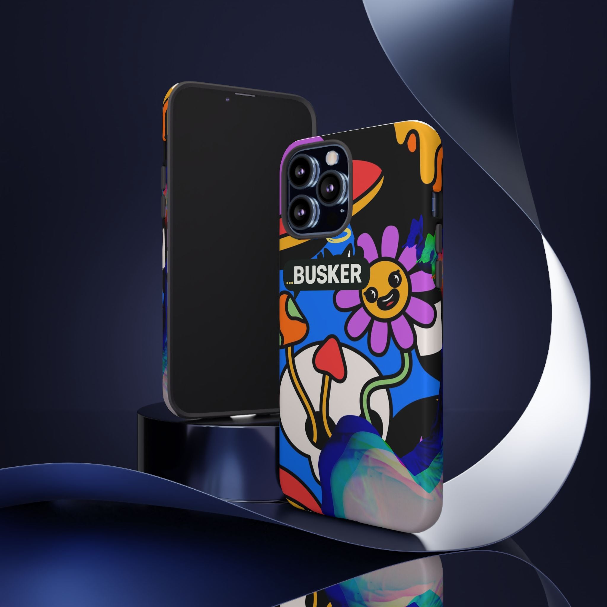 Colorful Phone Case, Cute Phone Accessories, Gift for Music Lovers, Fun Tech Gear, Unique Floral Design Case