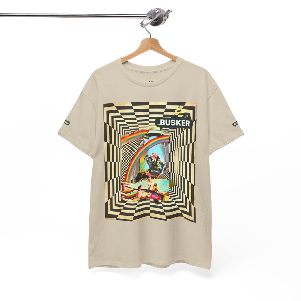 Retro Busker Graphic Tee - Unisex Heavy Cotton