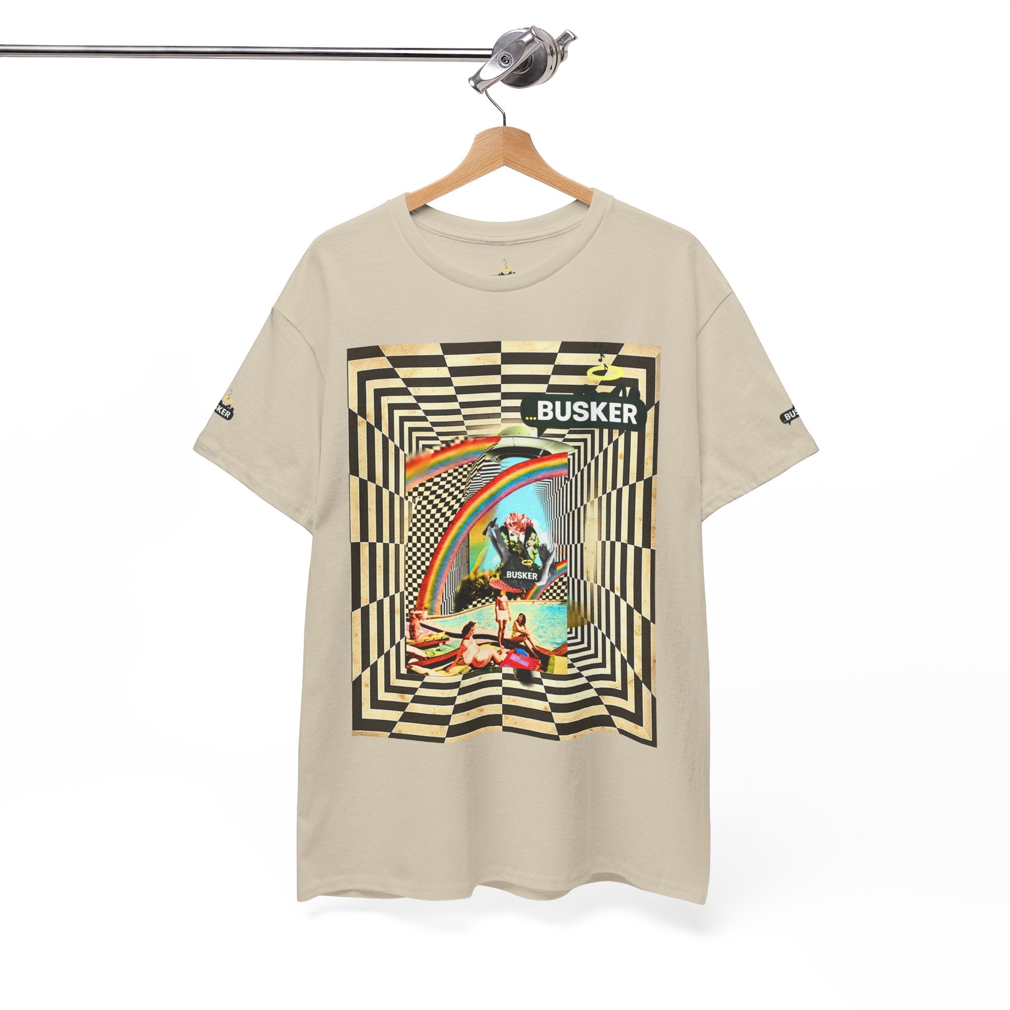 Retro Busker Graphic Tee - Unisex Heavy Cotton