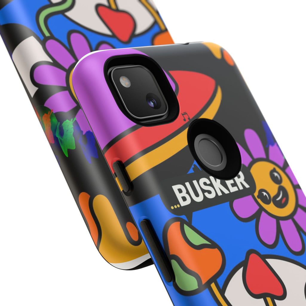 Colorful Phone Case, Cute Phone Accessories, Gift for Music Lovers, Fun Tech Gear, Unique Floral Design Case