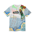 Colorful Unisex Cut & Sew Tee - 'BUSKER' Graphic Design for Creative Souls