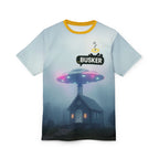 Cool Graphic Tee for Music Lovers | UFO Busker Design, Unique T-Shirt, Music Festival Wear, Quirky Gift, Unisex Casual Wear