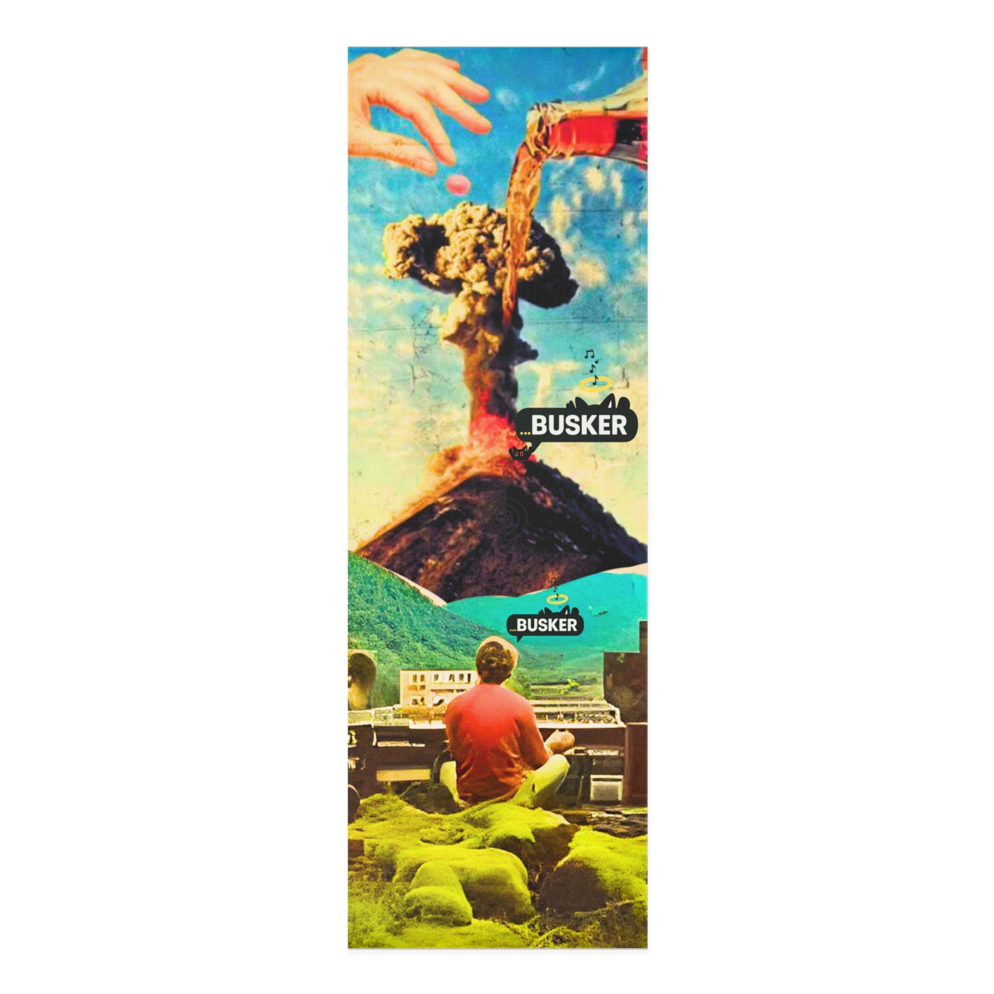 Vibrant Foam Yoga Mat with Artistic Design, Eco-Friendly Exercise Mat, Home Workout Accessory, Gift for Yogis, Fitness Mat