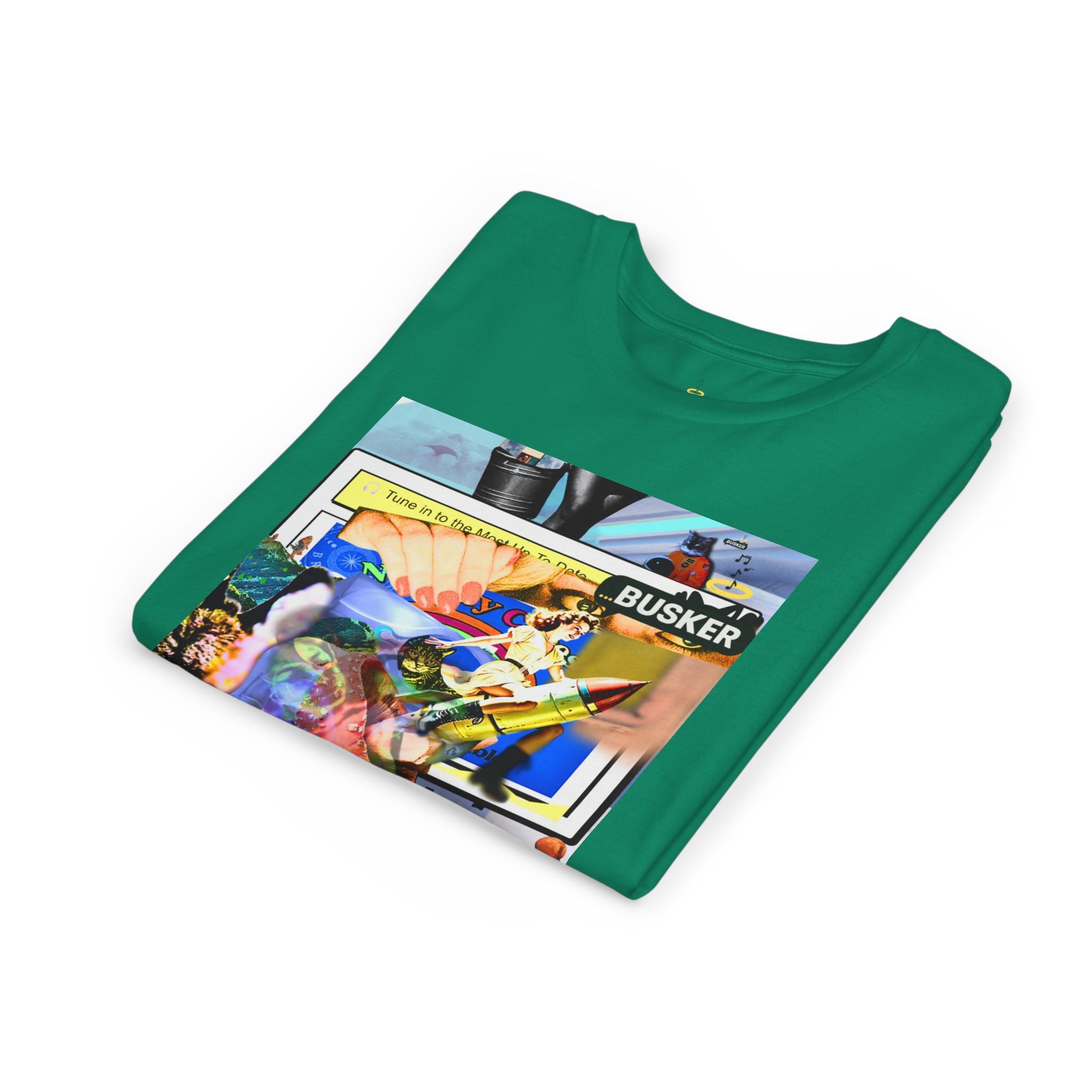 Colorful Youth Short Sleeve Tee - "Busker" Graphic Art Top
