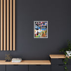 Busker Collage Matte Canvas Print — Framed Multi‑Color Wall Art
