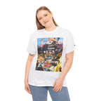 Busker Collage Graphic Tee — Vintage Music Poster Streetwear