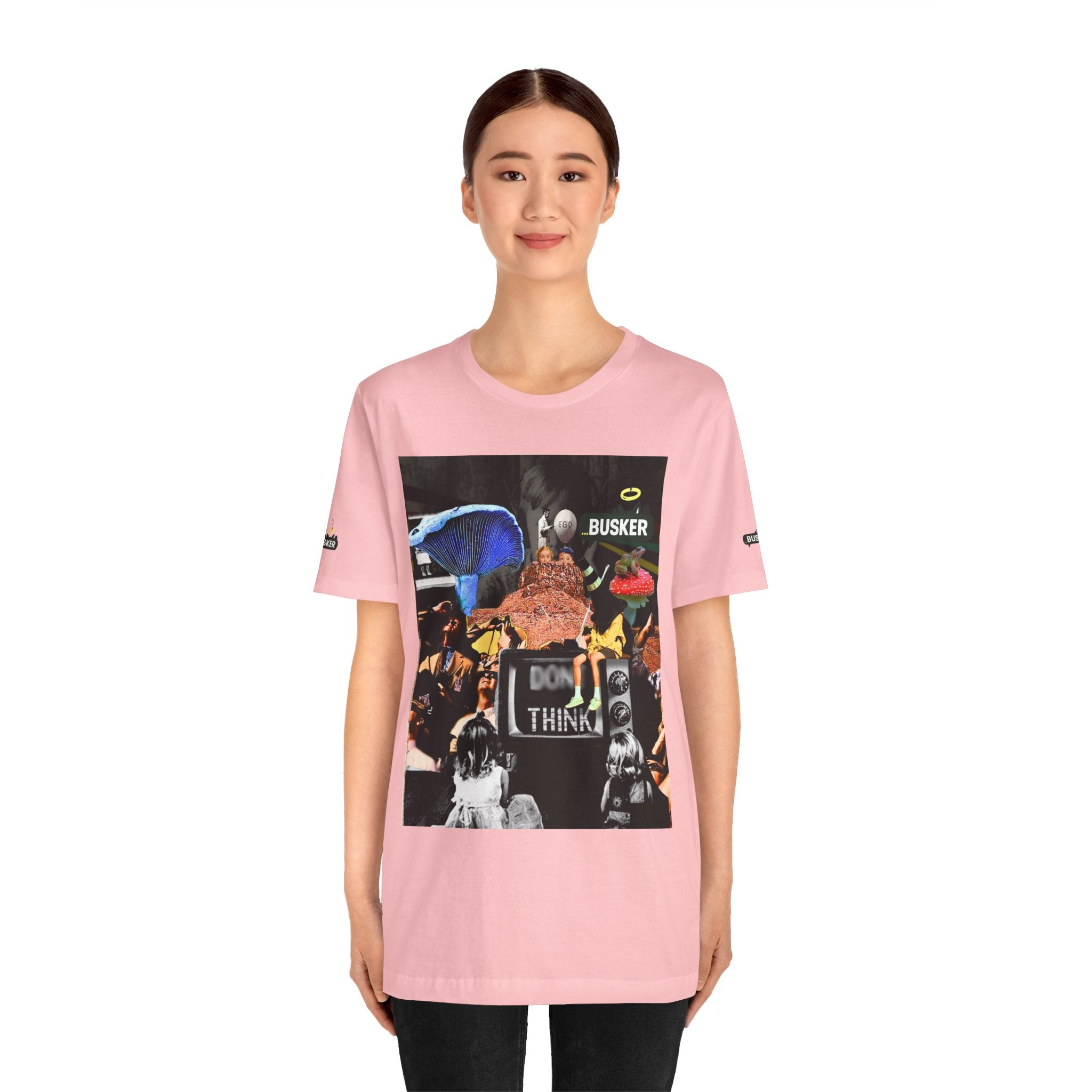 Creative Unisex Graphic Tee - 'I Don't Think' Busker Design