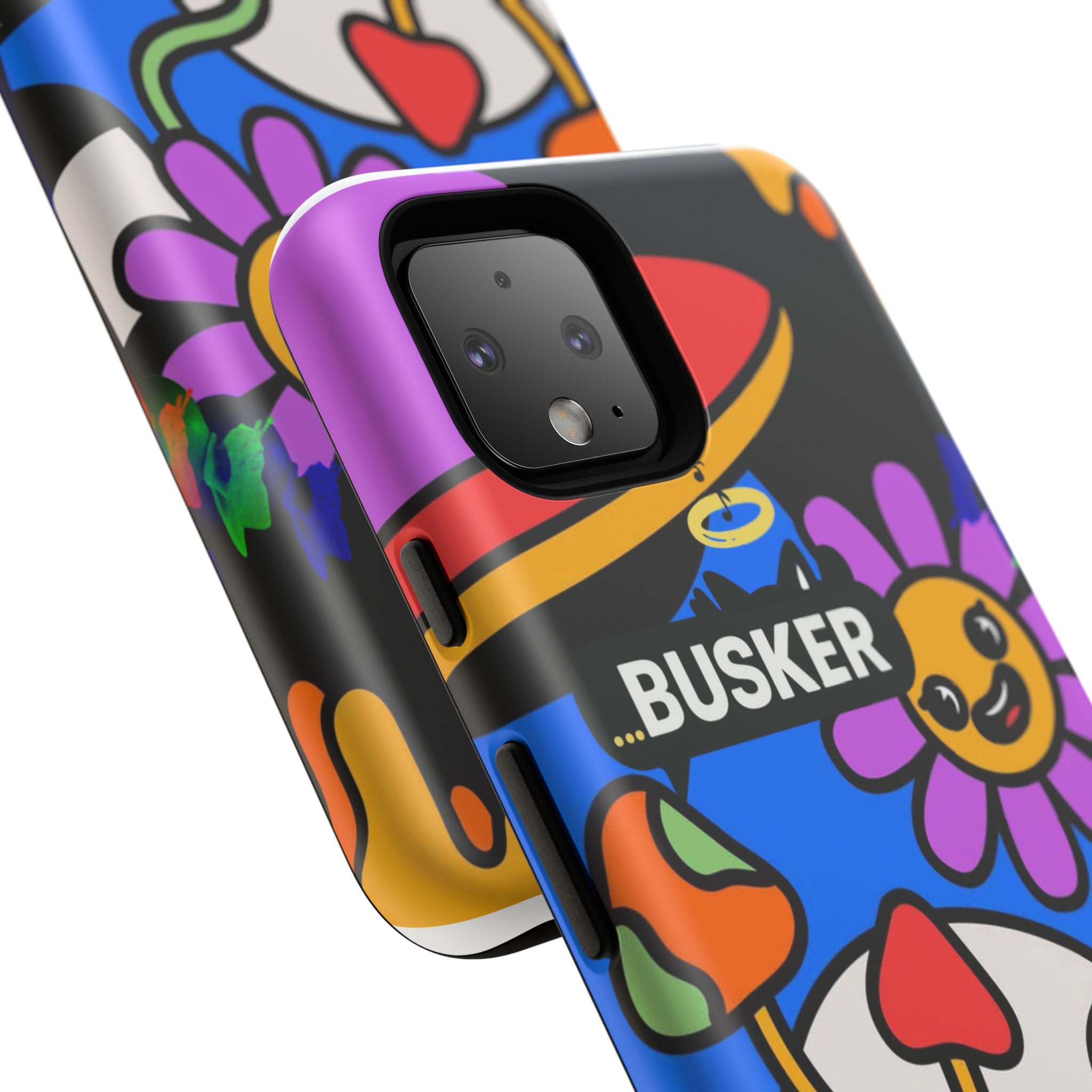 Colorful Phone Case, Cute Phone Accessories, Gift for Music Lovers, Fun Tech Gear, Unique Floral Design Case
