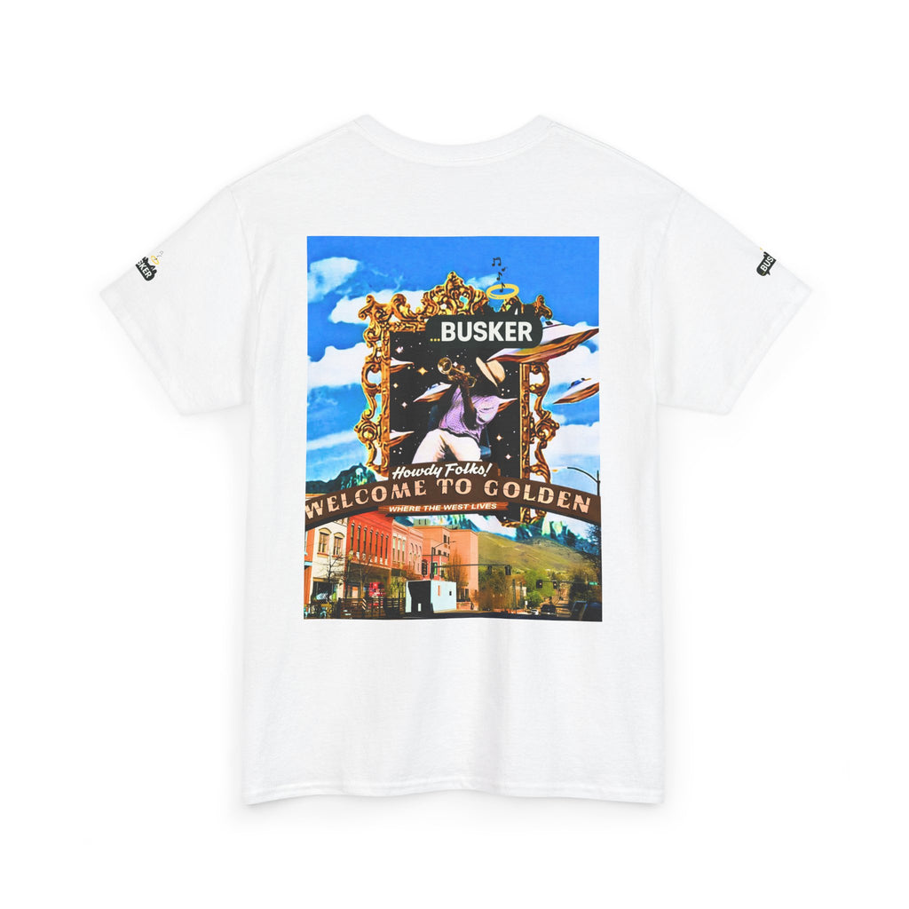 Busker Vibes Unisex Heavy Cotton Tee - Fun Graphic T-Shirt for Music Lovers and Street Artists