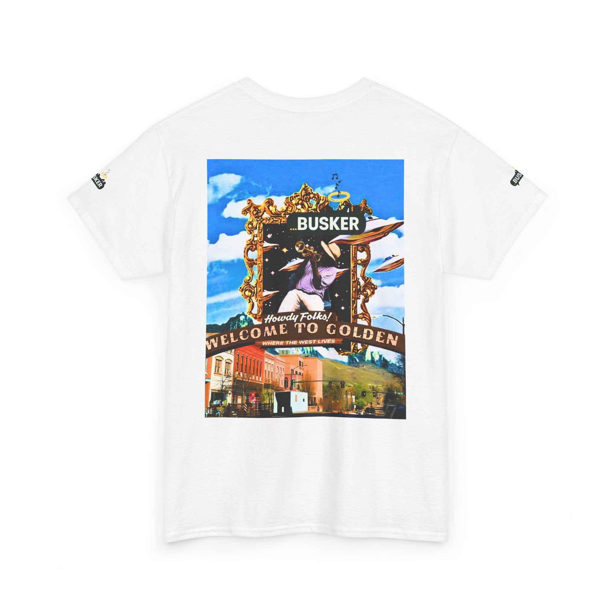 Busker Vibes Unisex Heavy Cotton Tee - Fun Graphic T-Shirt for Music Lovers and Street Artists