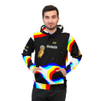 Colorful Space Cat Hoodie, Trendy Athletic Hoodie, Fun Streetwear, Unique Gift for Cat Lovers, Quirky Casual Wear