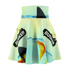 Whimsical Graphic Skater Skirt, Fun Fish Design, Women's Fashion, Casual Wear, Summer Outfit, Unique Gift for Her