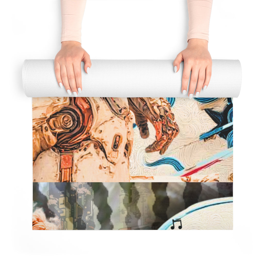 Galactic Art Foam Yoga Mat - Inspiring Yoga for Sci-Fi Fans