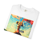 Garment-Dyed T-Shirt with Busker Design, Unisex Vintage Tee, Music Lover's Gift, Festival T-Shirt, Casual Wear, Unique Graphic Tee