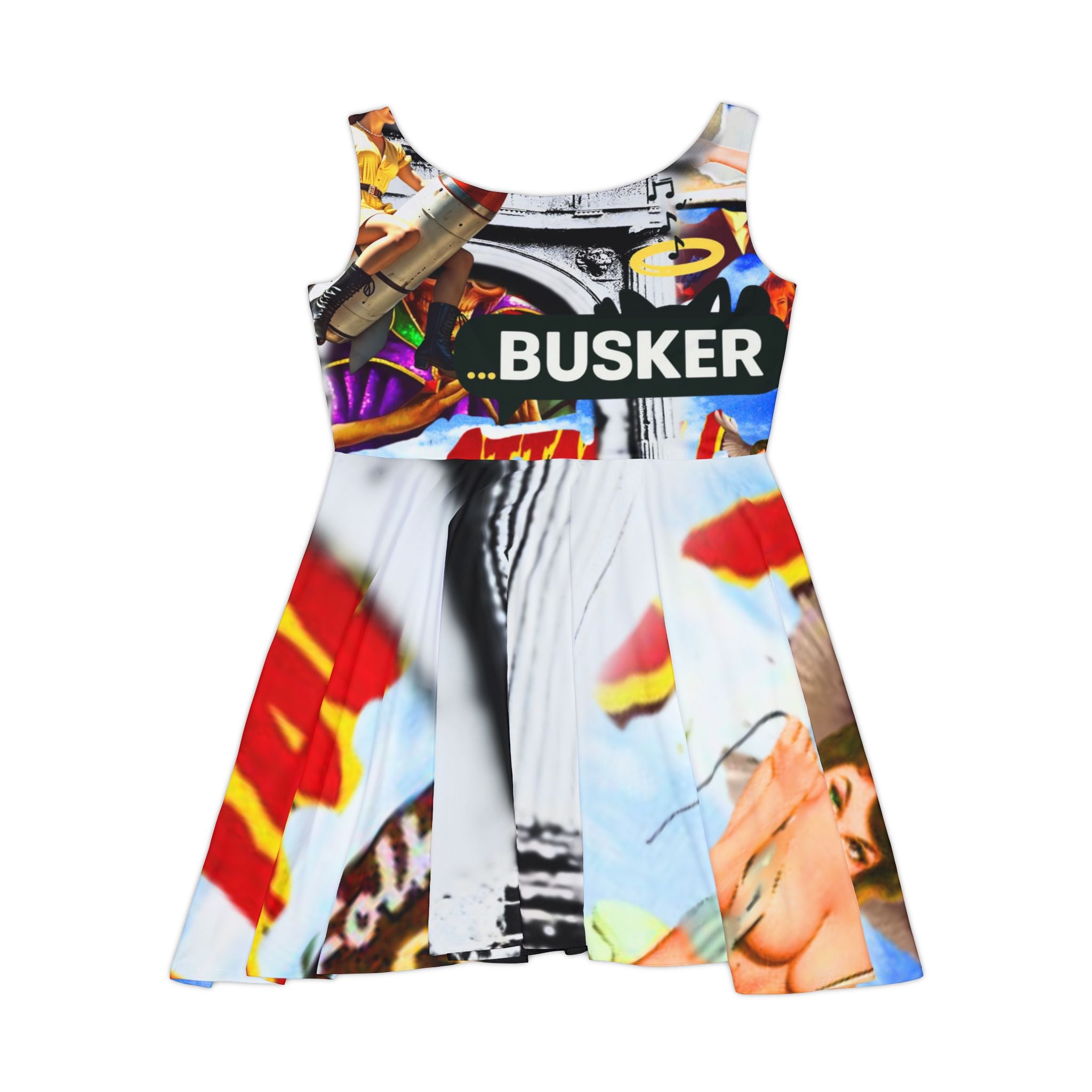 City Vibes Women's Skater Dress - Bold Busker Art Design