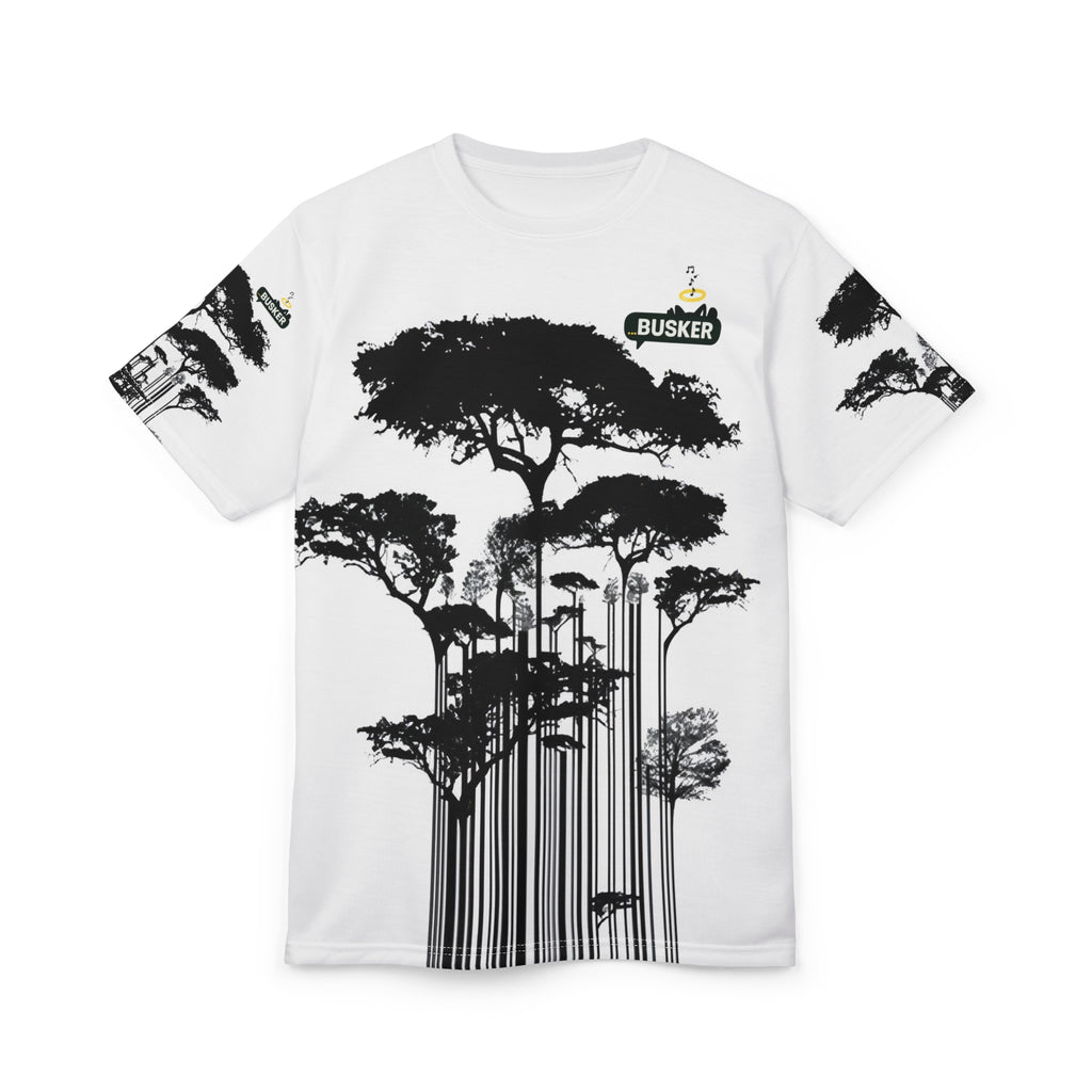 Stylish Nature-Inspired Unisex Tee, AOP T-Shirt for Outdoorsy People, Tree Lover Gift, Casual Streetwear, Eco-Friendly Fashion