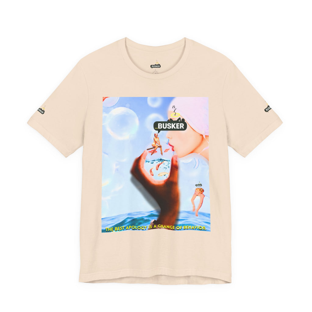 Busker Vibe Unisex Jersey Tee – Colorful Artistic Design for Summer Fun