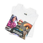Busker Vibe Unisex Tee - Music & Art Collage Design