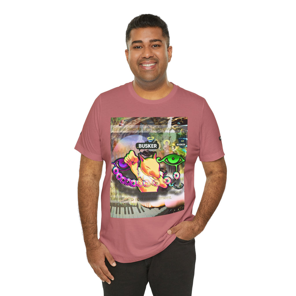 Vibrant Busker Art Tee for Creative Souls