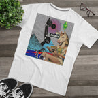 Modern-fit Graphic Tee, Retro Art T-Shirt, Fun Men’s Apparel, Unique Casual Top, Gift for Creative Souls, Summer Style