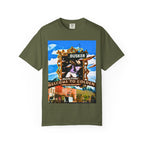 "Welcome to Golden" Exclusive Busker Unisex Garment-Dyed T-shirt, Music Lover Gift, Vintage Style Tee, Festival Wear, Casual Outfit