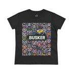 Colorful Cat Design Women's Tee, Casual Graphic Tee for Cat Lovers, Funny Gift for Friends, Summer Style, Unique Animal Art Shirt