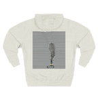 Busker Three-Panel Fleece Hoodie, Striped Design, Unisex Fashion Hoodie, Cozy Gift for Music Lovers, Street Performer Style