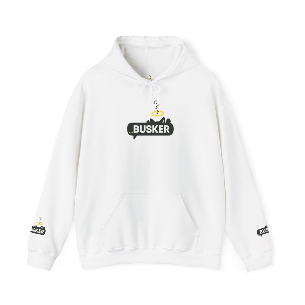 Busker Hoodie - Cozy Unisex Heavy Blend Sweatshirt for Performance Lovers, Unique Gift for Musicians, Perfect for Festivals, Casual Wear