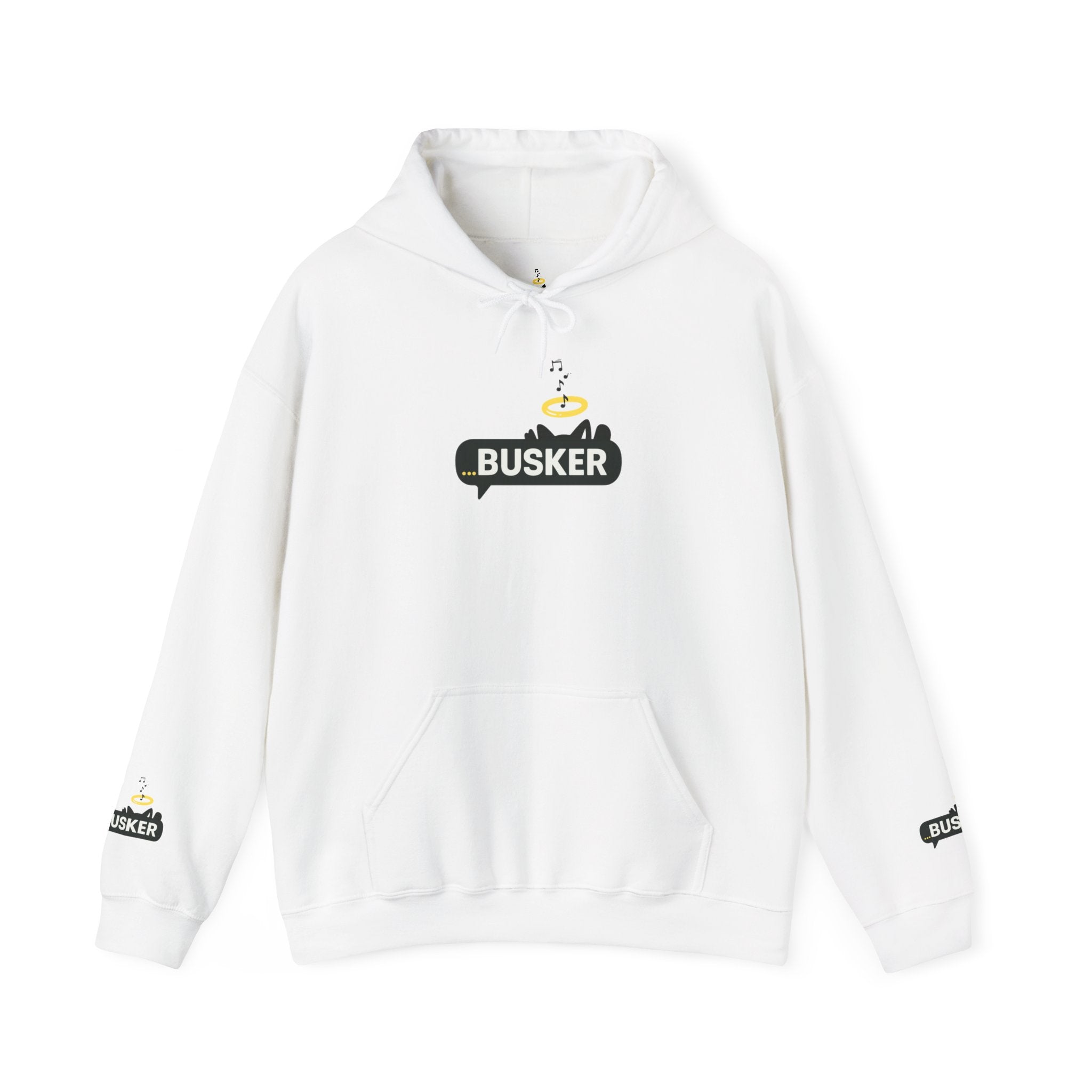 Busker Hoodie - Cozy Unisex Heavy Blend Sweatshirt for Performance Lovers, Unique Gift for Musicians, Perfect for Festivals, Casual Wear