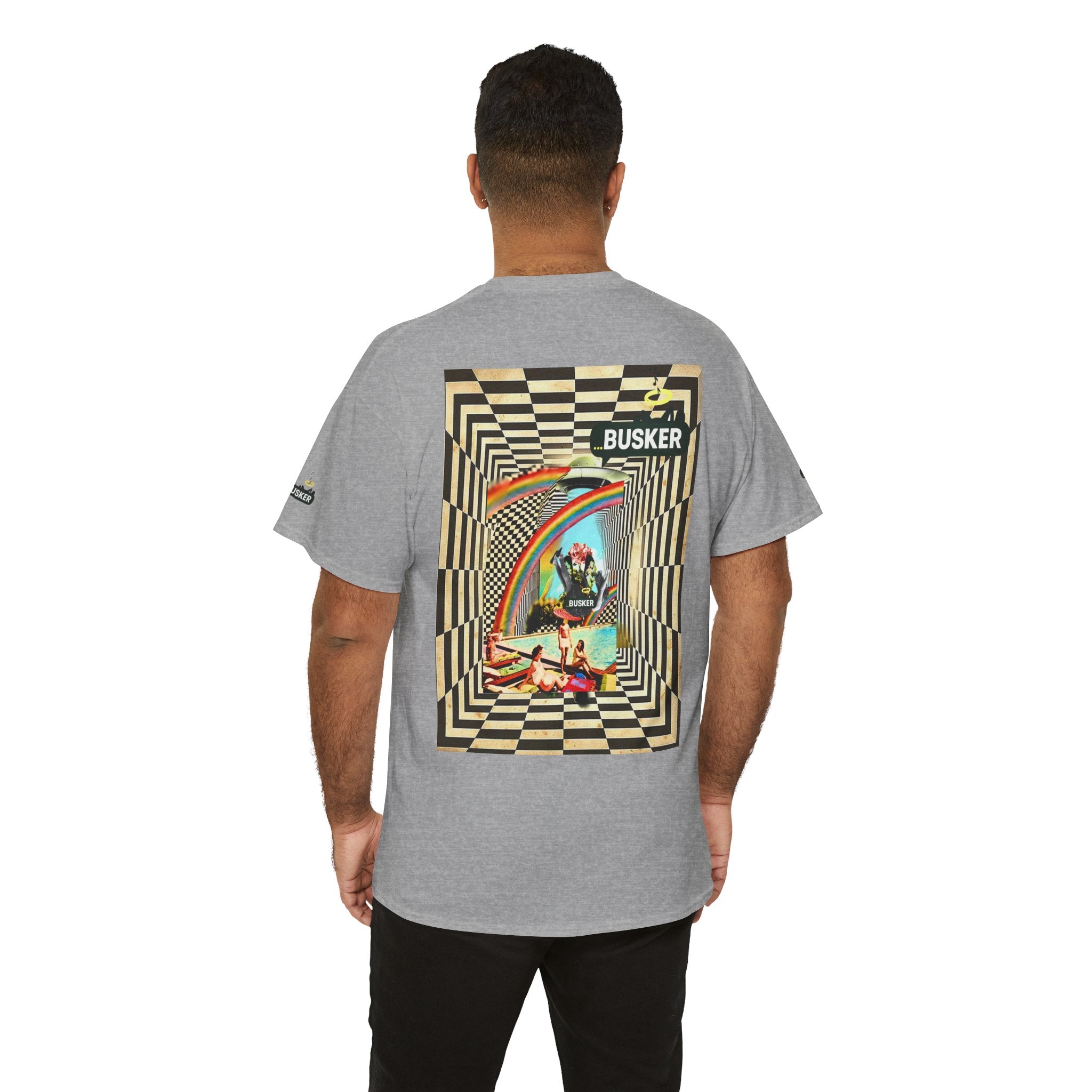 Retro Busker Graphic Tee - Unisex Heavy Cotton