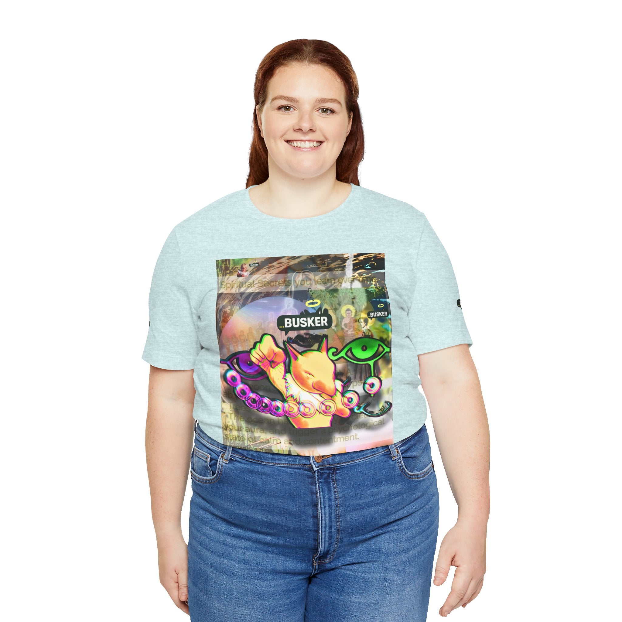 Vibrant Busker Art Tee for Creative Souls