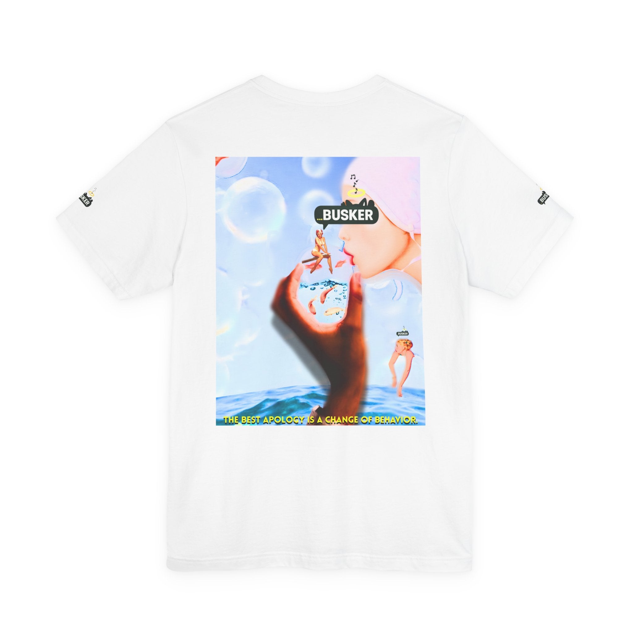 Busker Vibe Unisex Jersey Tee – Colorful Artistic Design for Summer Fun