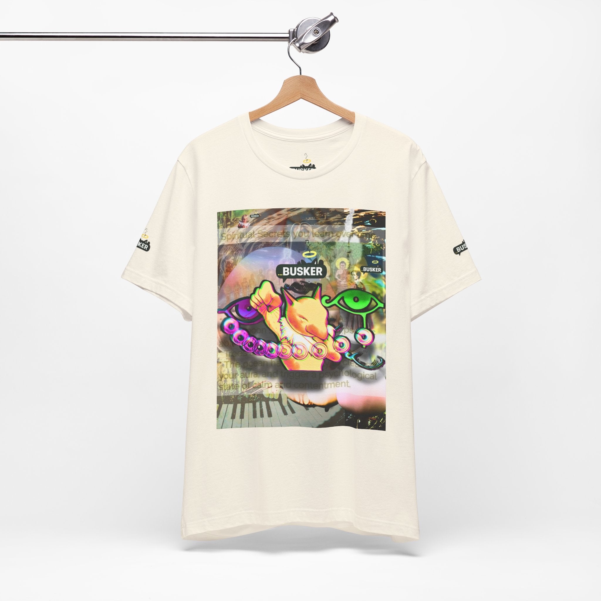 Vibrant Busker Art Tee for Creative Souls