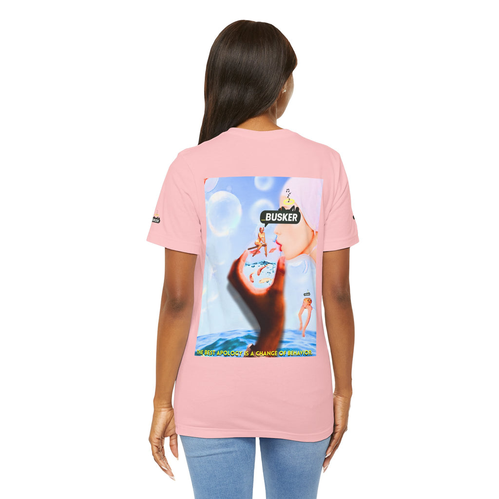 Busker Vibe Unisex Jersey Tee – Colorful Artistic Design for Summer Fun