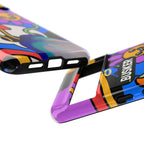 Colorful Phone Case, Cute Phone Accessories, Gift for Music Lovers, Fun Tech Gear, Unique Floral Design Case