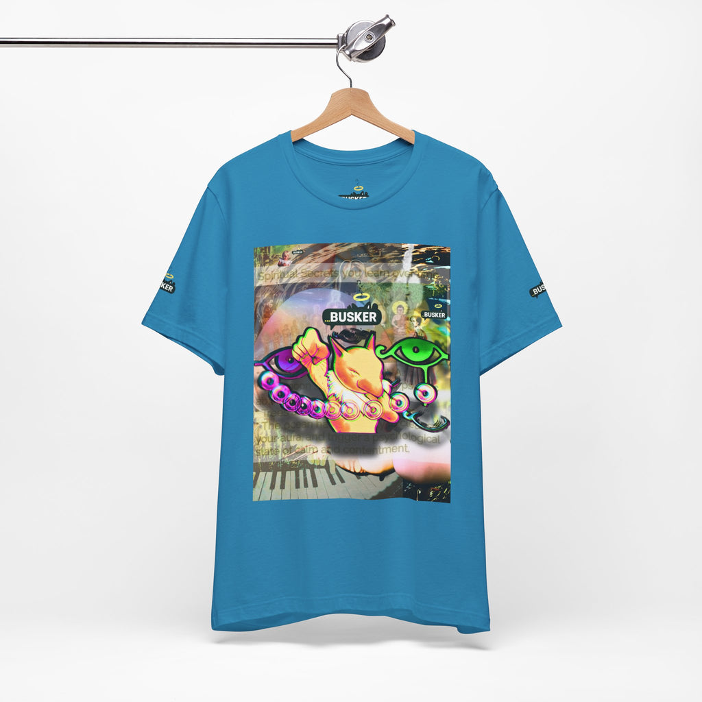 Vibrant Busker Art Tee for Creative Souls