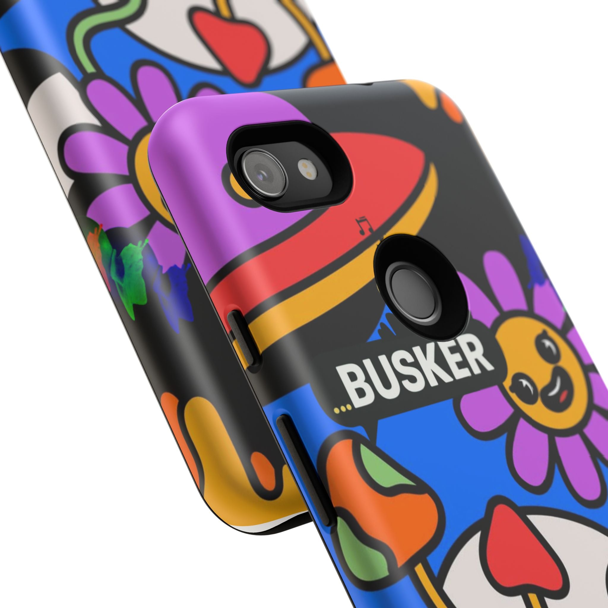 Colorful Phone Case, Cute Phone Accessories, Gift for Music Lovers, Fun Tech Gear, Unique Floral Design Case