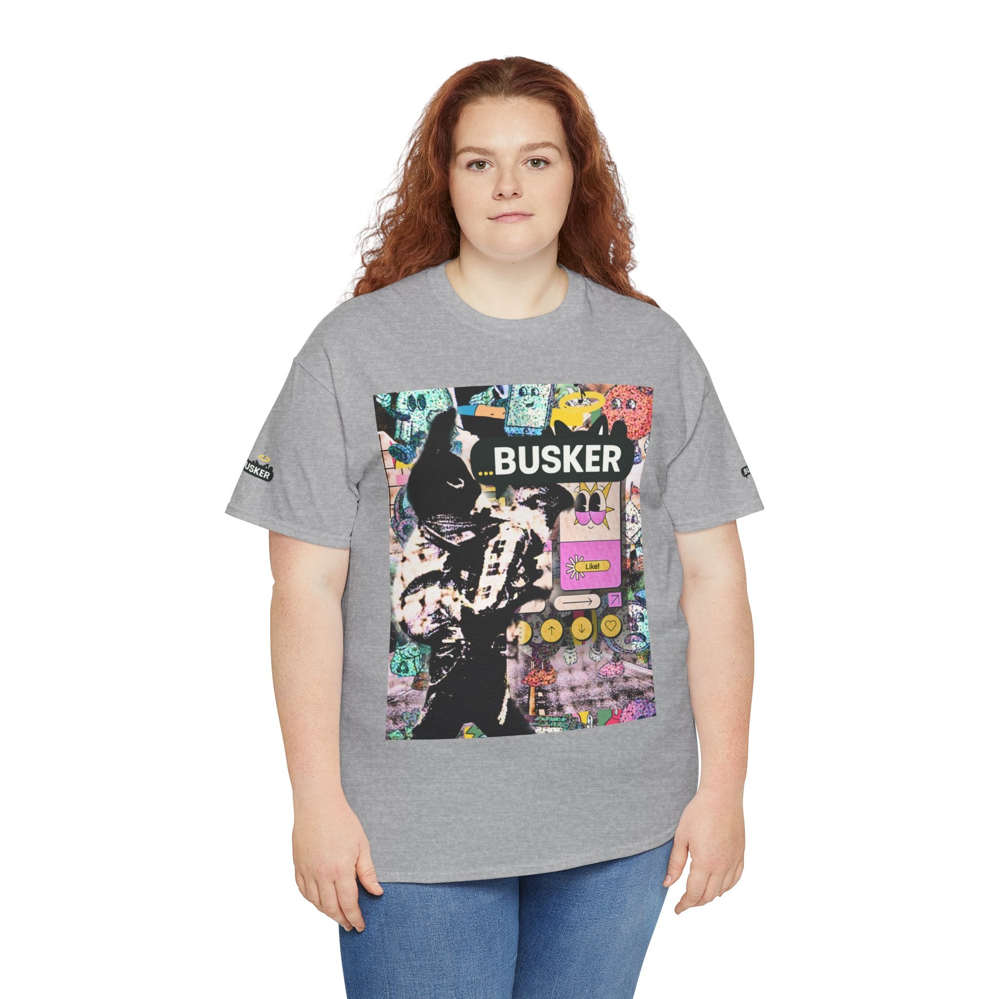 Grunge Art Busker Unisex Heavy Cotton Tee