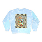 Retro Tie-Dye Sweatshirt with Rainbow Busker Design