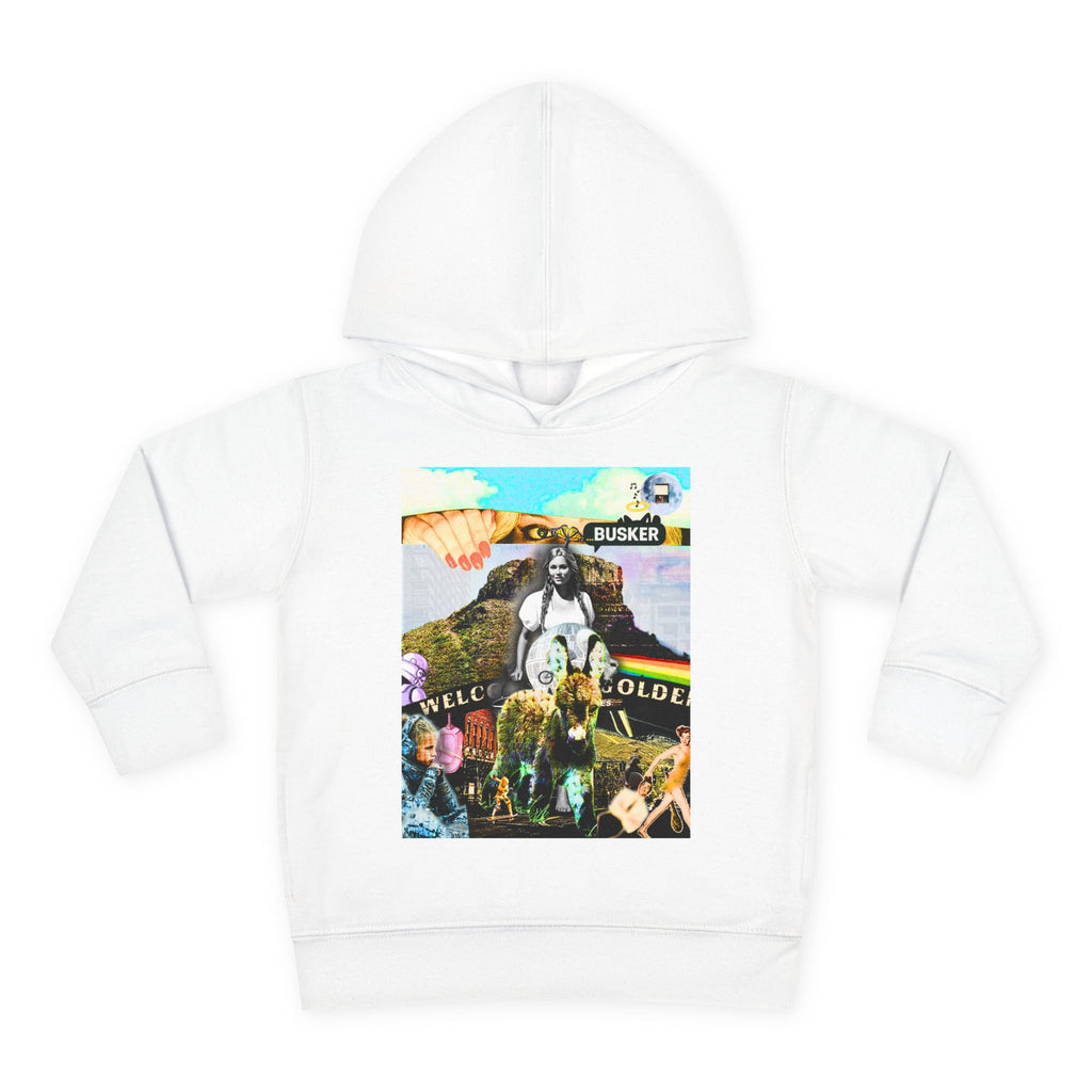 Colorful Toddler Pullover Fleece Hoodie - Fun Cartoon Design for Kids