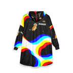 Cozy Unisex Hooded Blanket | Colorful Astronaut Design for Relaxation, Festivals, Movie Nights, Camping, Gift Ideas