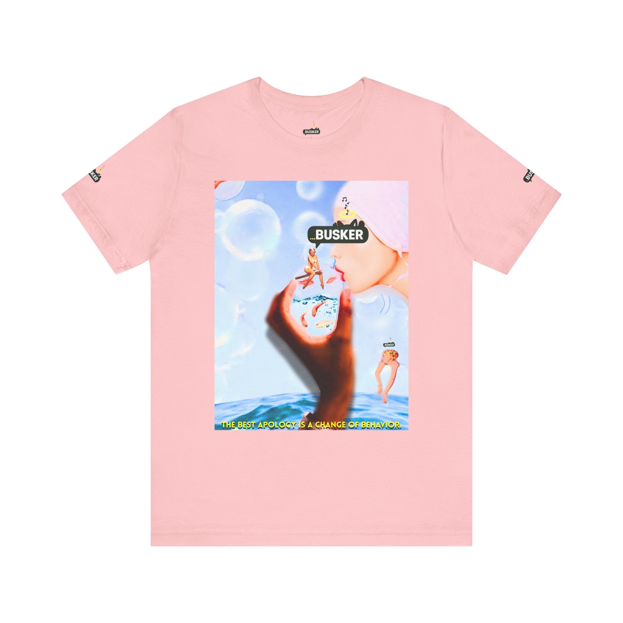 Busker Vibe Unisex Jersey Tee – Colorful Artistic Design for Summer Fun