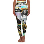 Busker High Waisted Yoga Leggings - Vibrant All-Over Print Activewear
