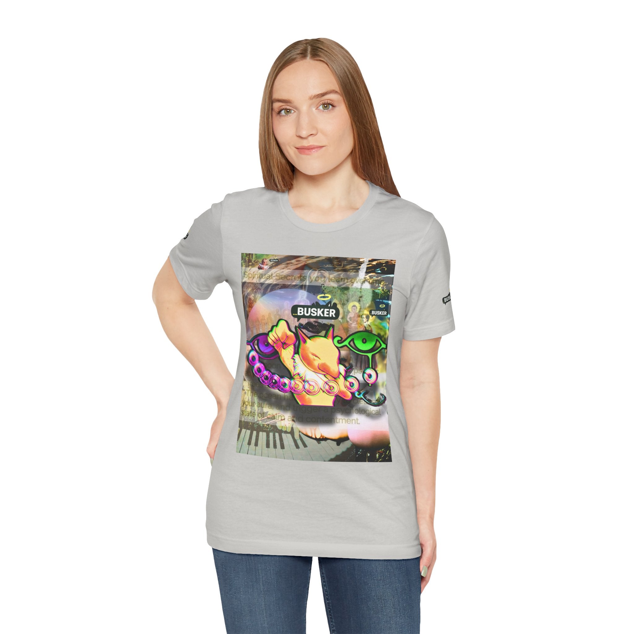 Vibrant Busker Art Tee for Creative Souls